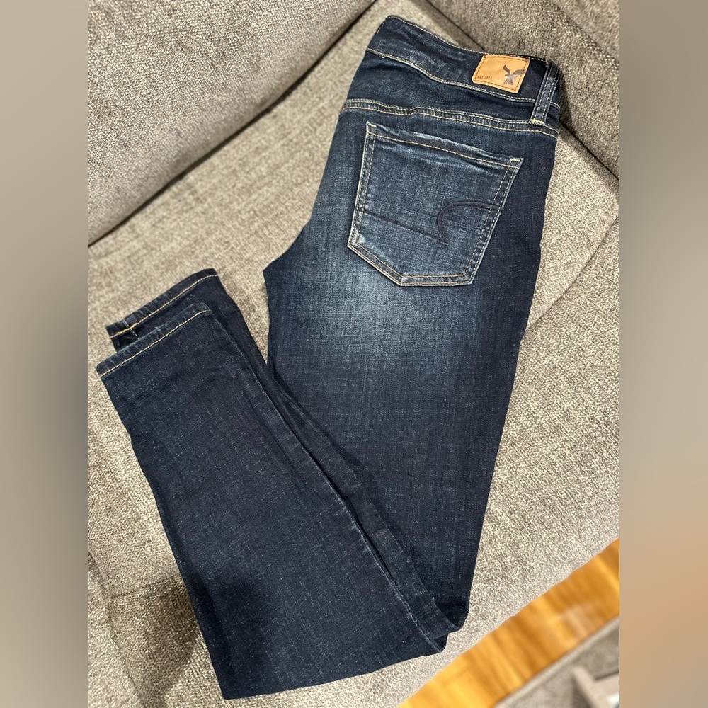 American Eagle Dark Denim Jegging SHORT size